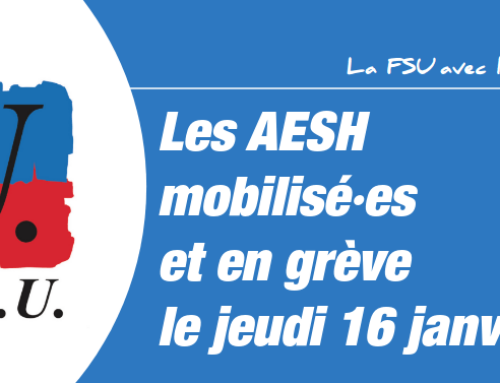 AESH, des personnels précarisés, sacrifiés et invisibilisés – Journée de mobilisation le 16 janvier