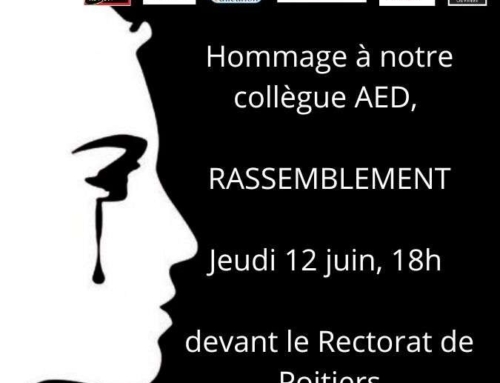 Hommage à Mélanie G.: 18h ce jeudi 12 au rectorat de Poitiers